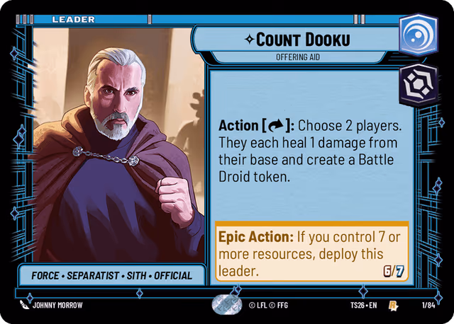 Count Dooku - Offering Aid TS26-1 Star Wars Unlimited card