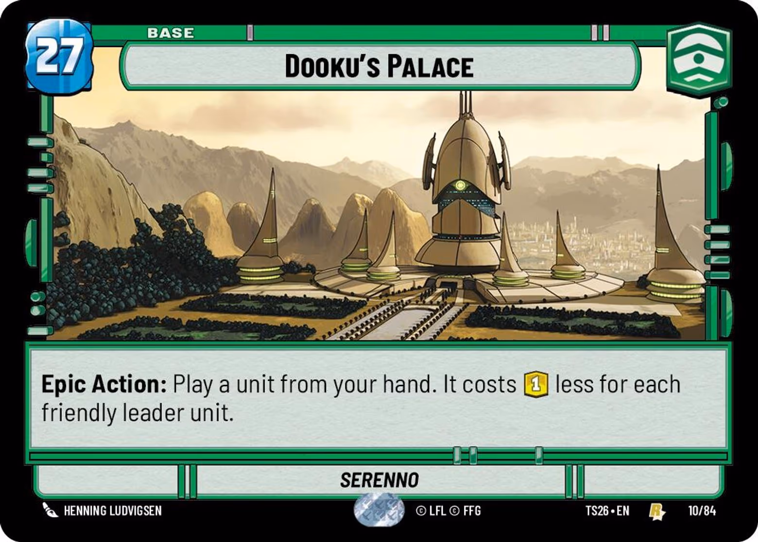 Dooku's Palace - Serenno TS26-10 Star Wars Unlimited card