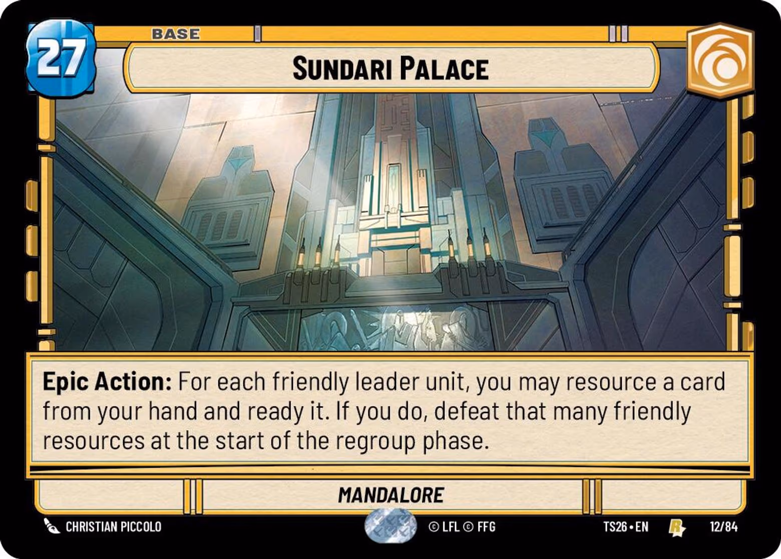 Sundari Palace - Mandalore TS26-12 Star Wars Unlimited card