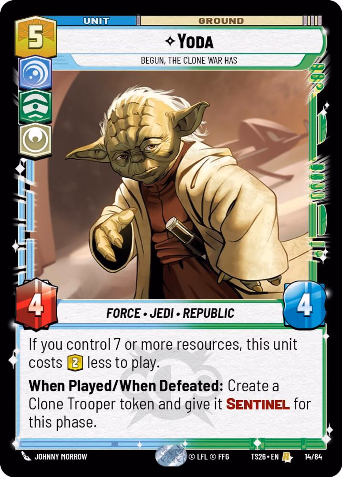 Yoda - Begun, the Clone War Has TS26-14 Star Wars Unlimited card