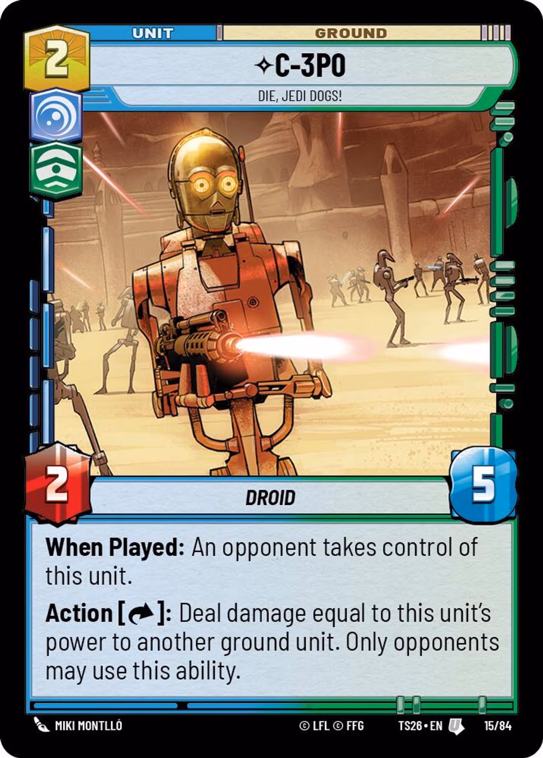 C-3P0 - Die, Jedi Dogs! TS26-15 Star Wars Unlimited card