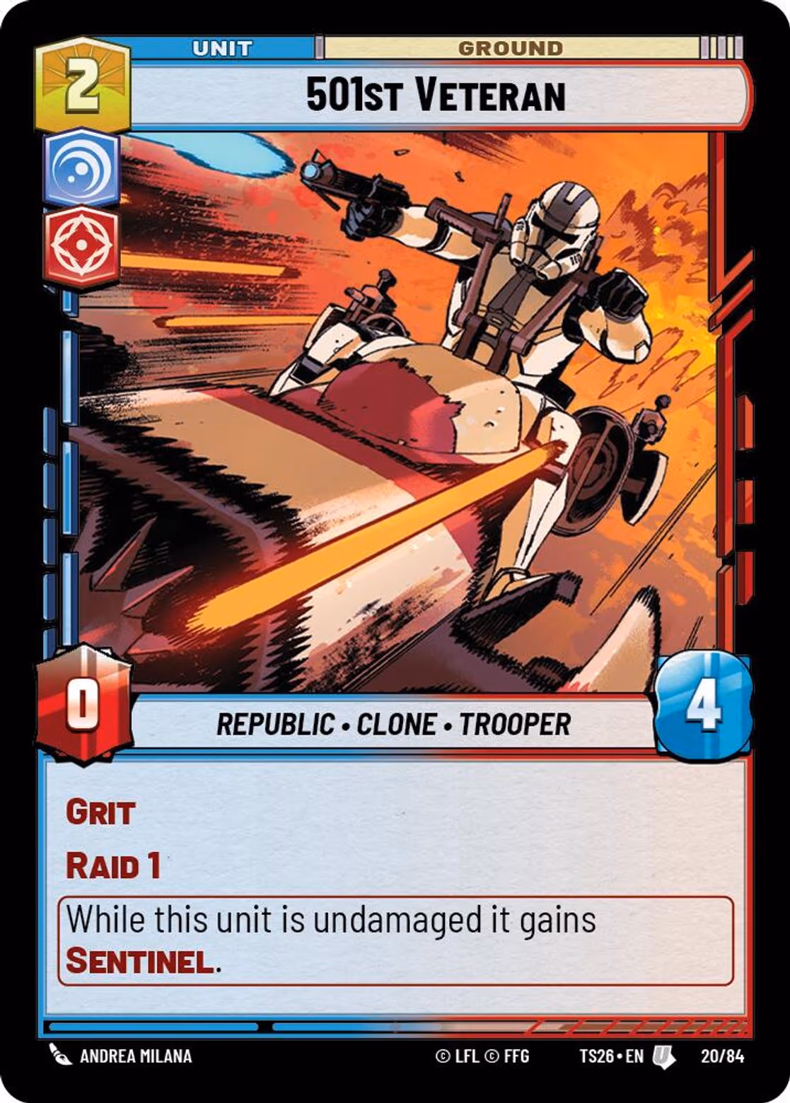 501st Veteran TS26-20 Star Wars Unlimited card