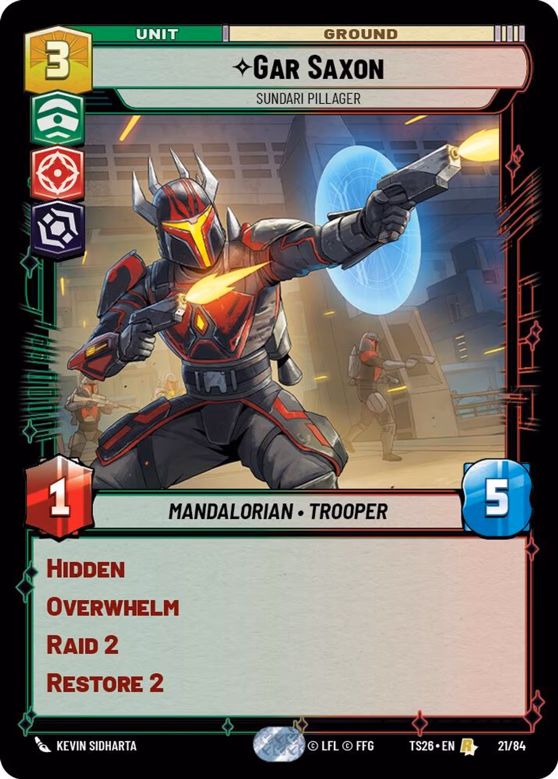Gar Saxon - Sundari Pillager TS26-21 Star Wars Unlimited card