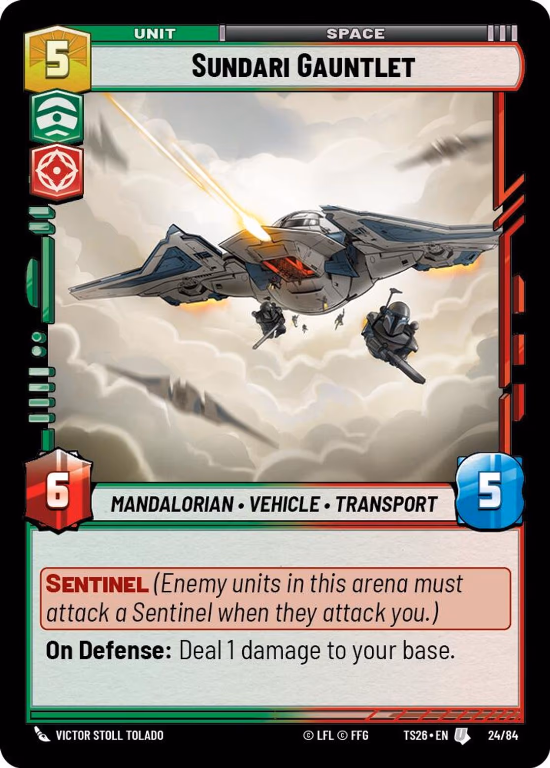 Sundari Gauntlet TS26-24 Star Wars Unlimited card