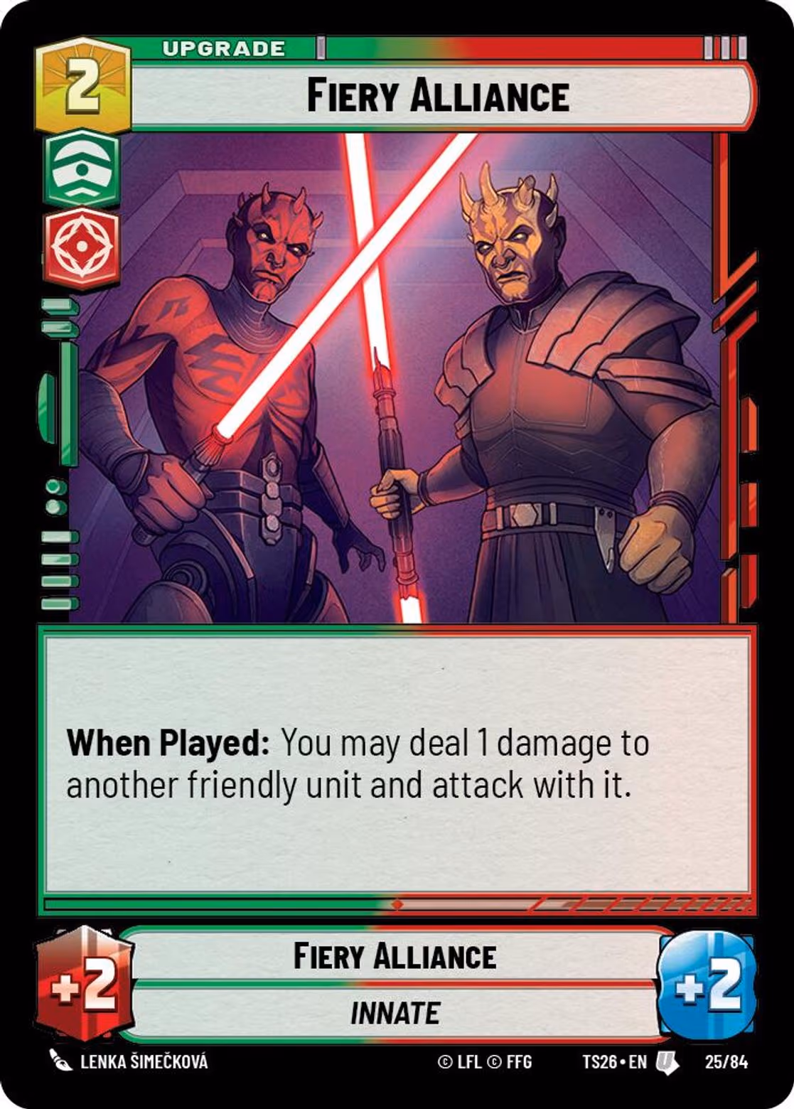 Fiery Alliance TS26-25 Star Wars Unlimited card