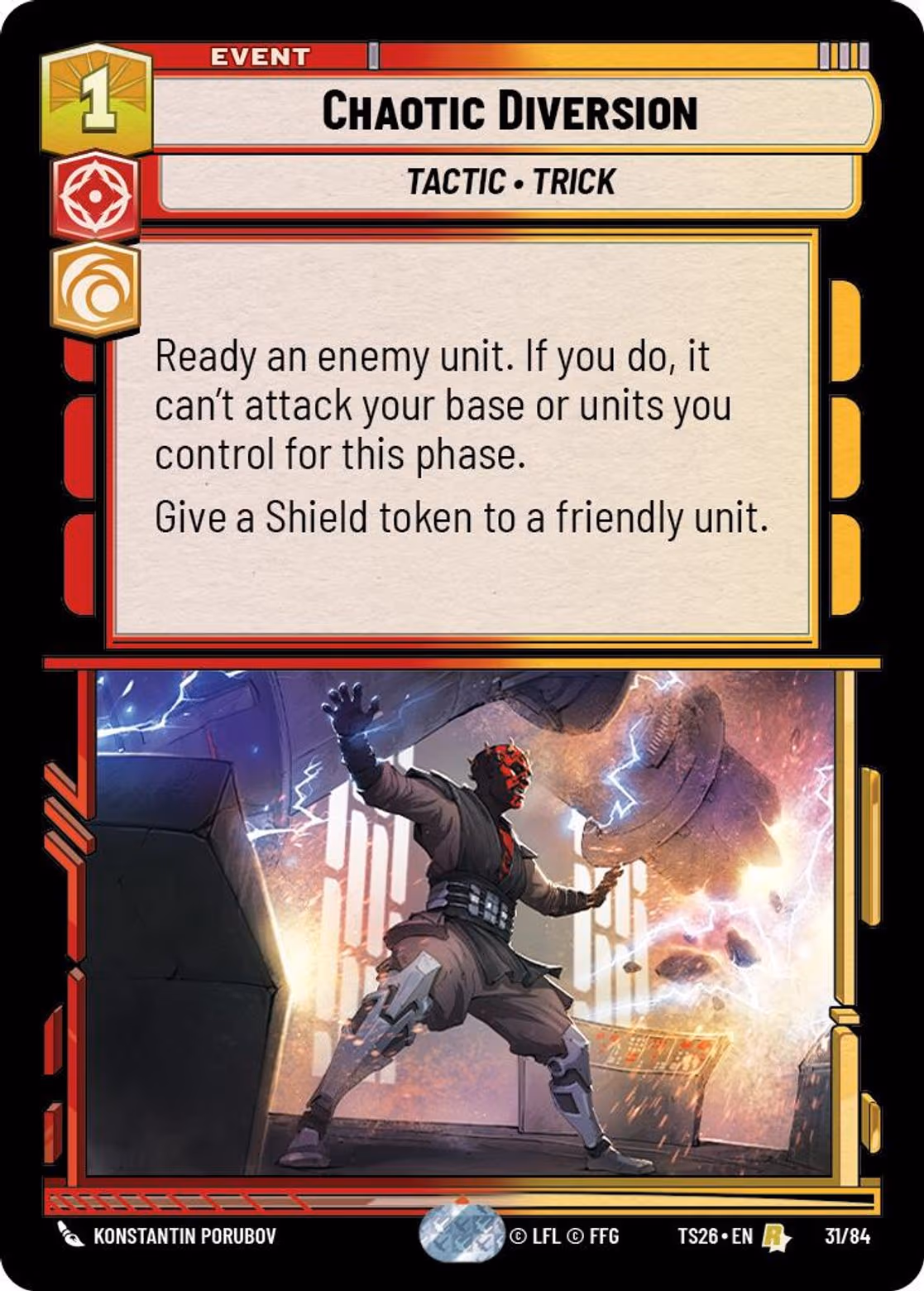 Chaotic Diversion TS26-31 Star Wars Unlimited card