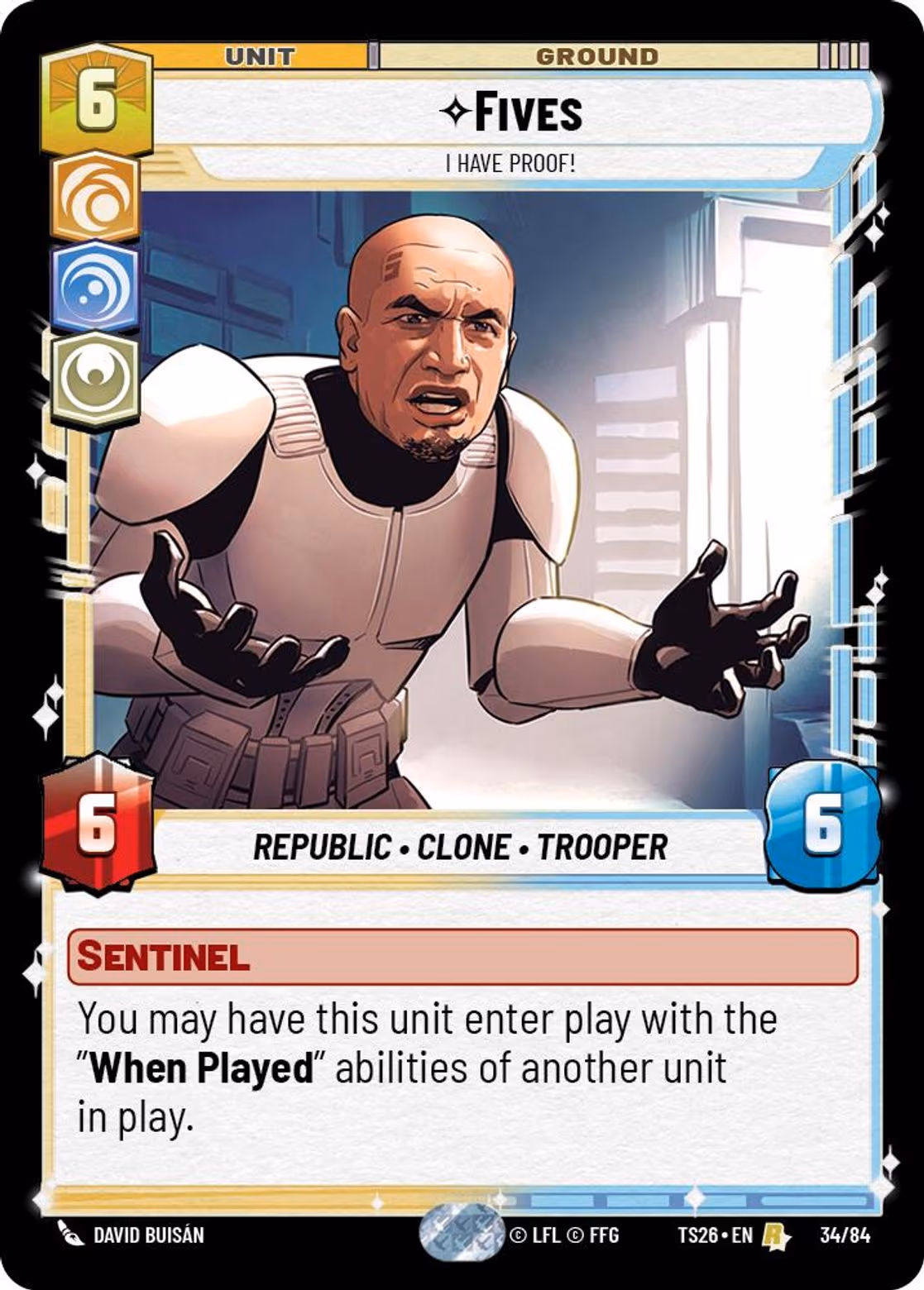Fives - I Have Proof! TS26-34 Star Wars Unlimited card