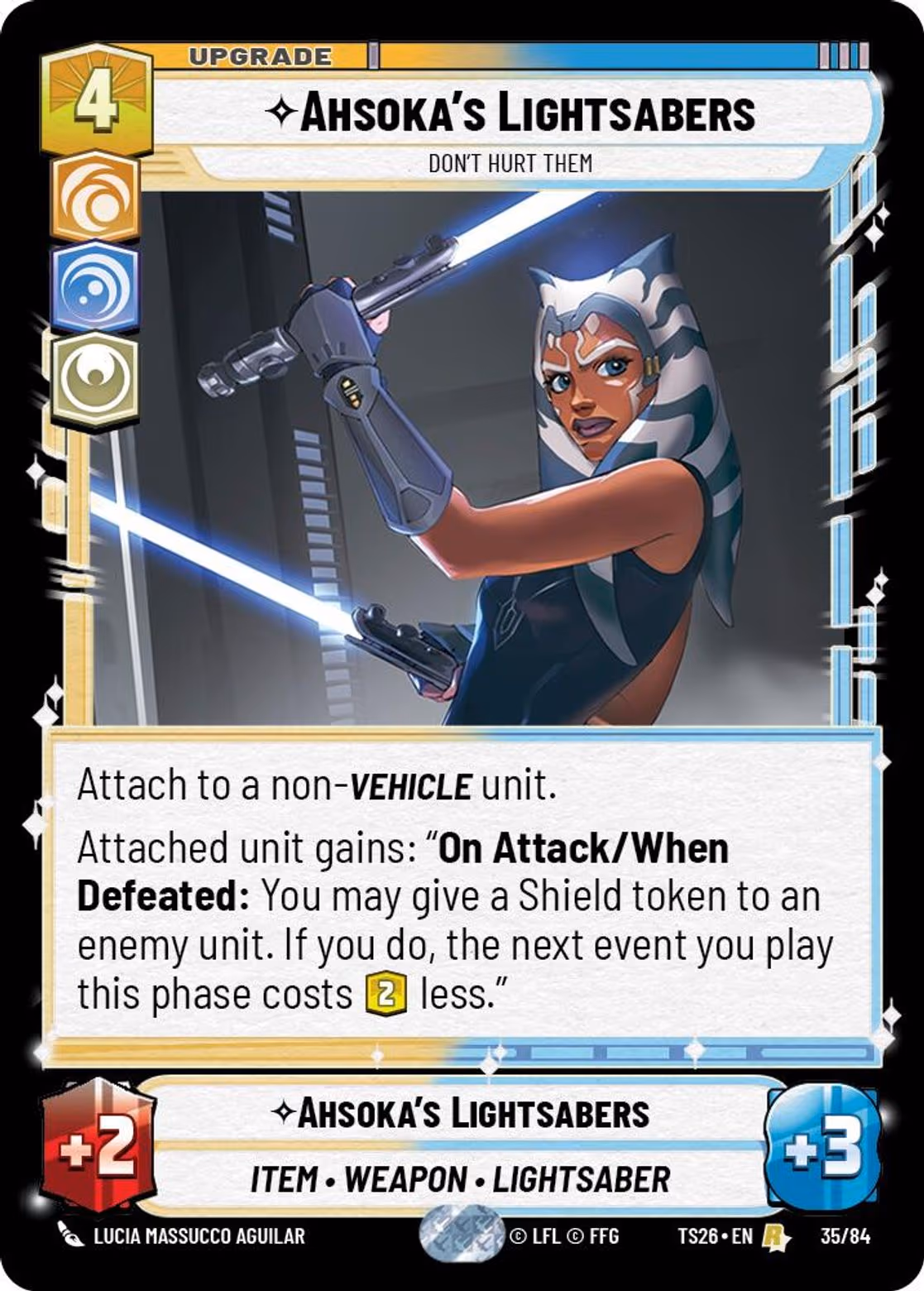 Ahsoka's Lightsabers TS26-35 Star Wars Unlimited card