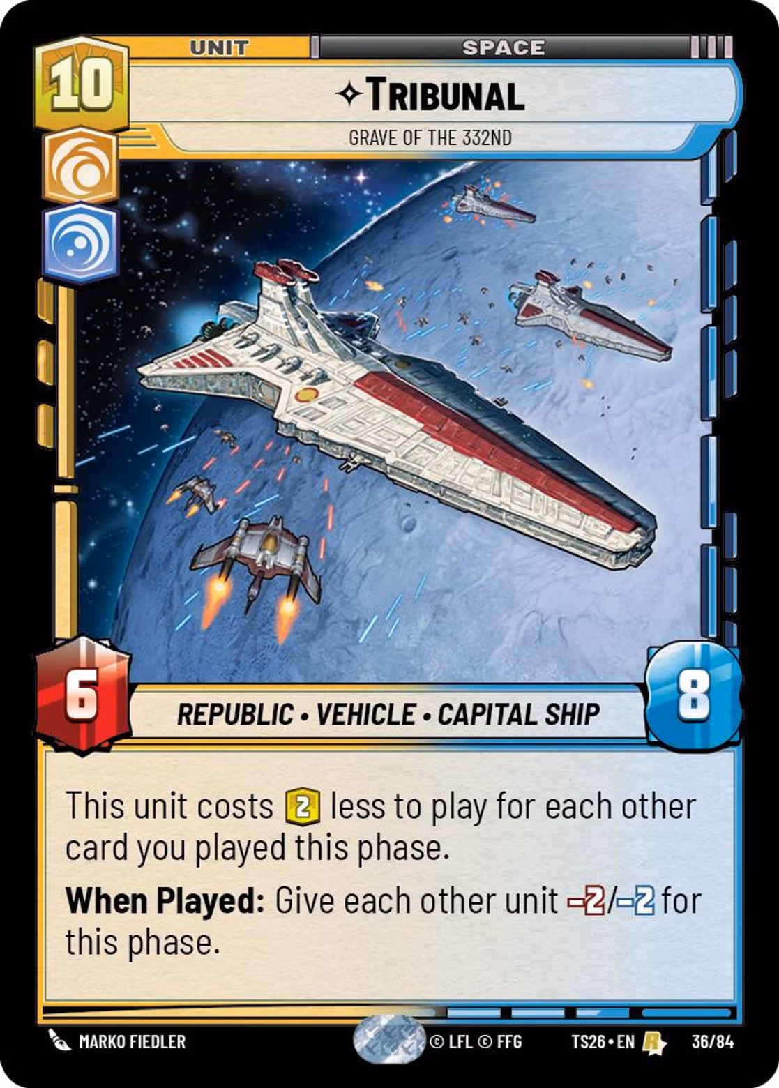 Tribunal - Grave of the 332nd TS26-36 Star Wars Unlimited card