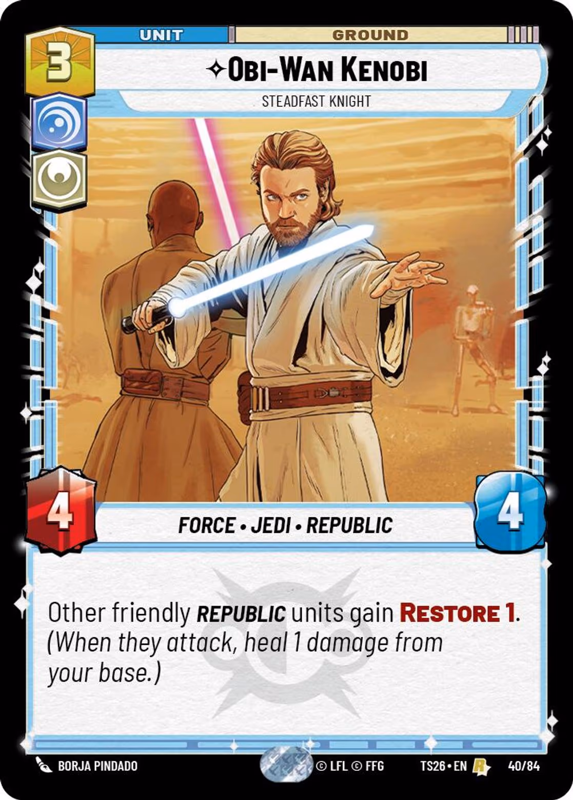 Obi-Wan Kenobi - Steadfast Knight TS26-40 Star Wars Unlimited card
