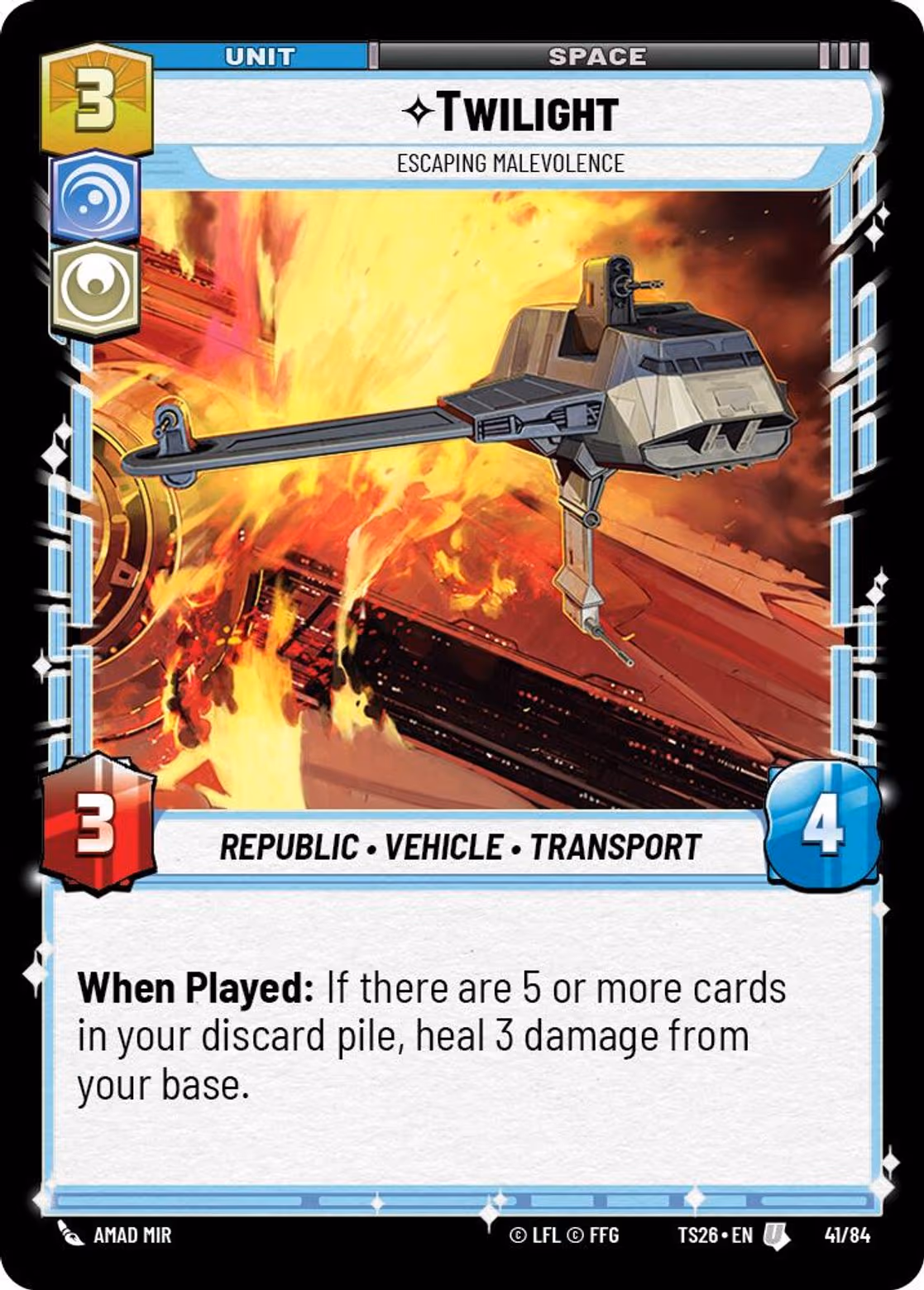 Twilight - Escaping Malevolence TS26-41 Star Wars Unlimited card