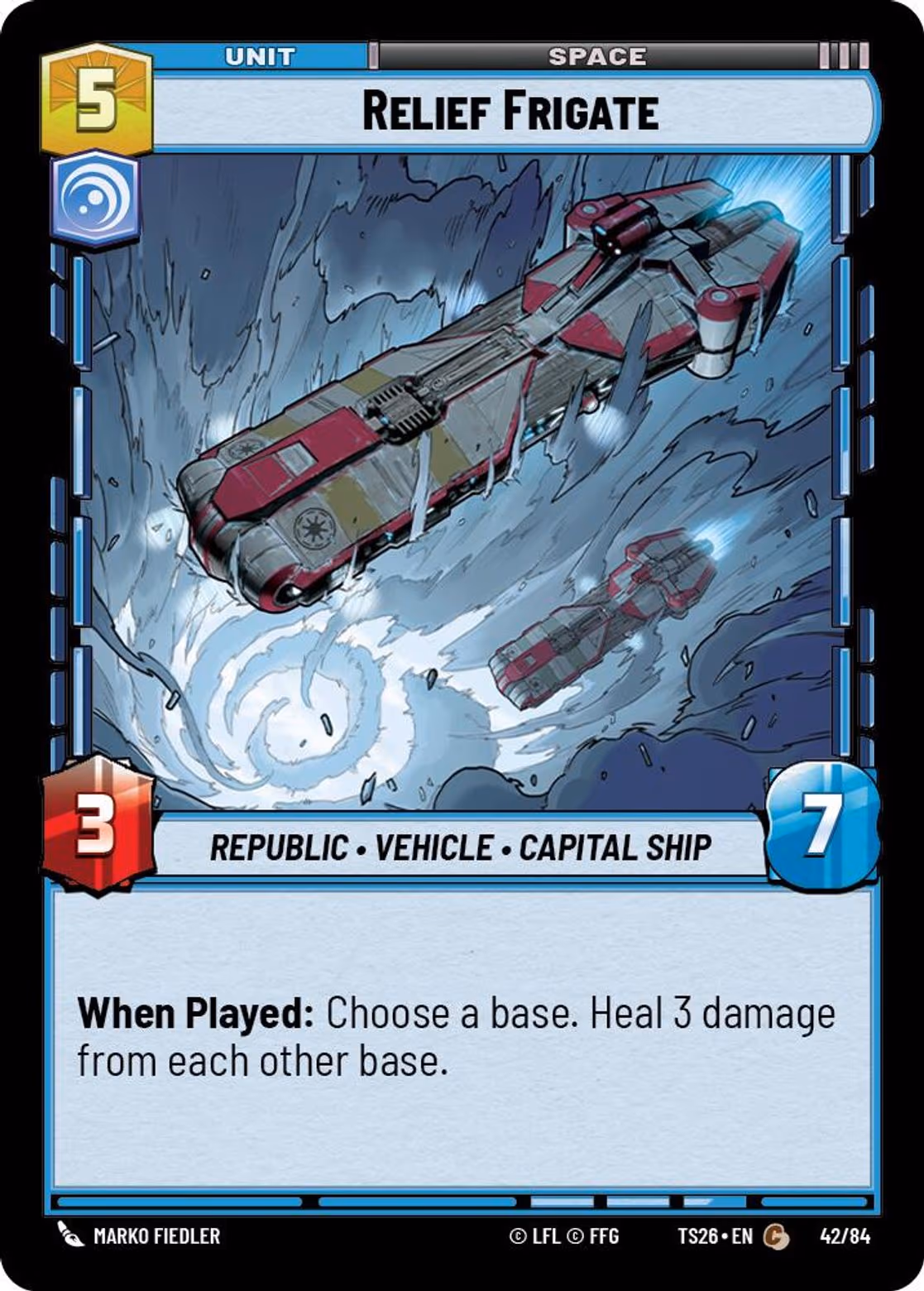 Relief Frigate TS26-42 Star Wars Unlimited card