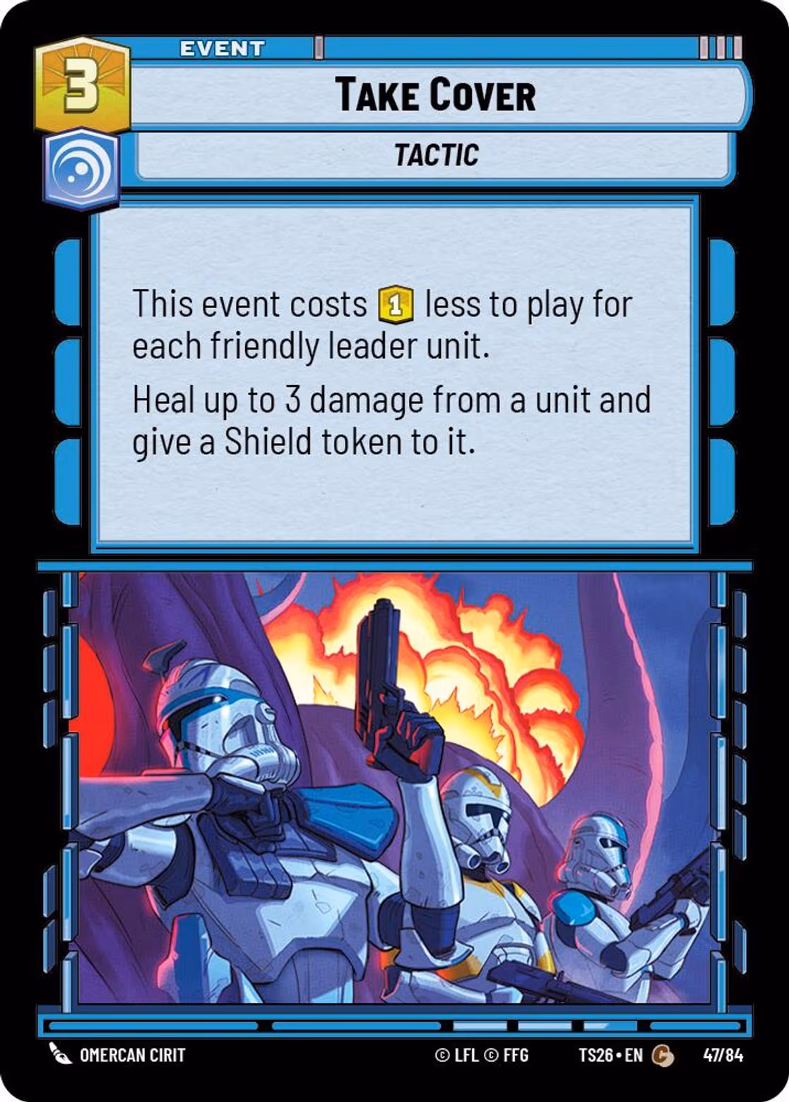 Take Cover Star Wars Unlimited card