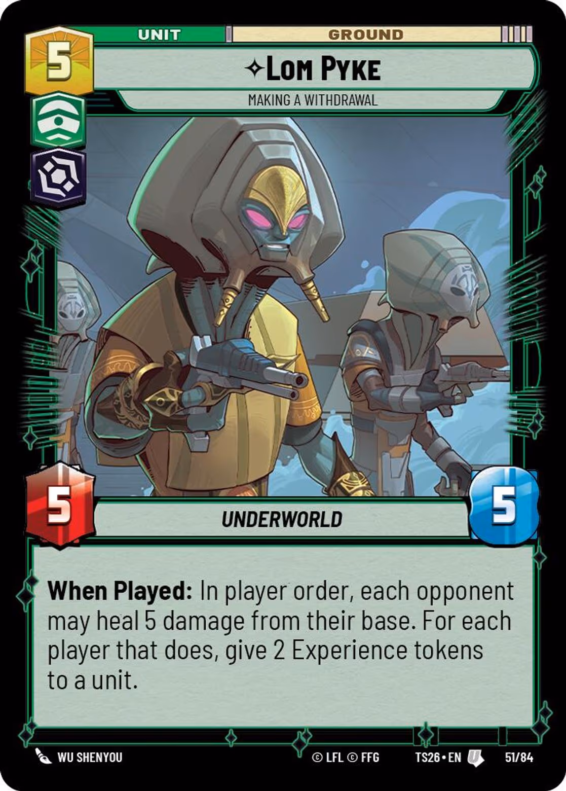 Lom Pyke - Making a Withdrawal TS26-51 Star Wars Unlimited card