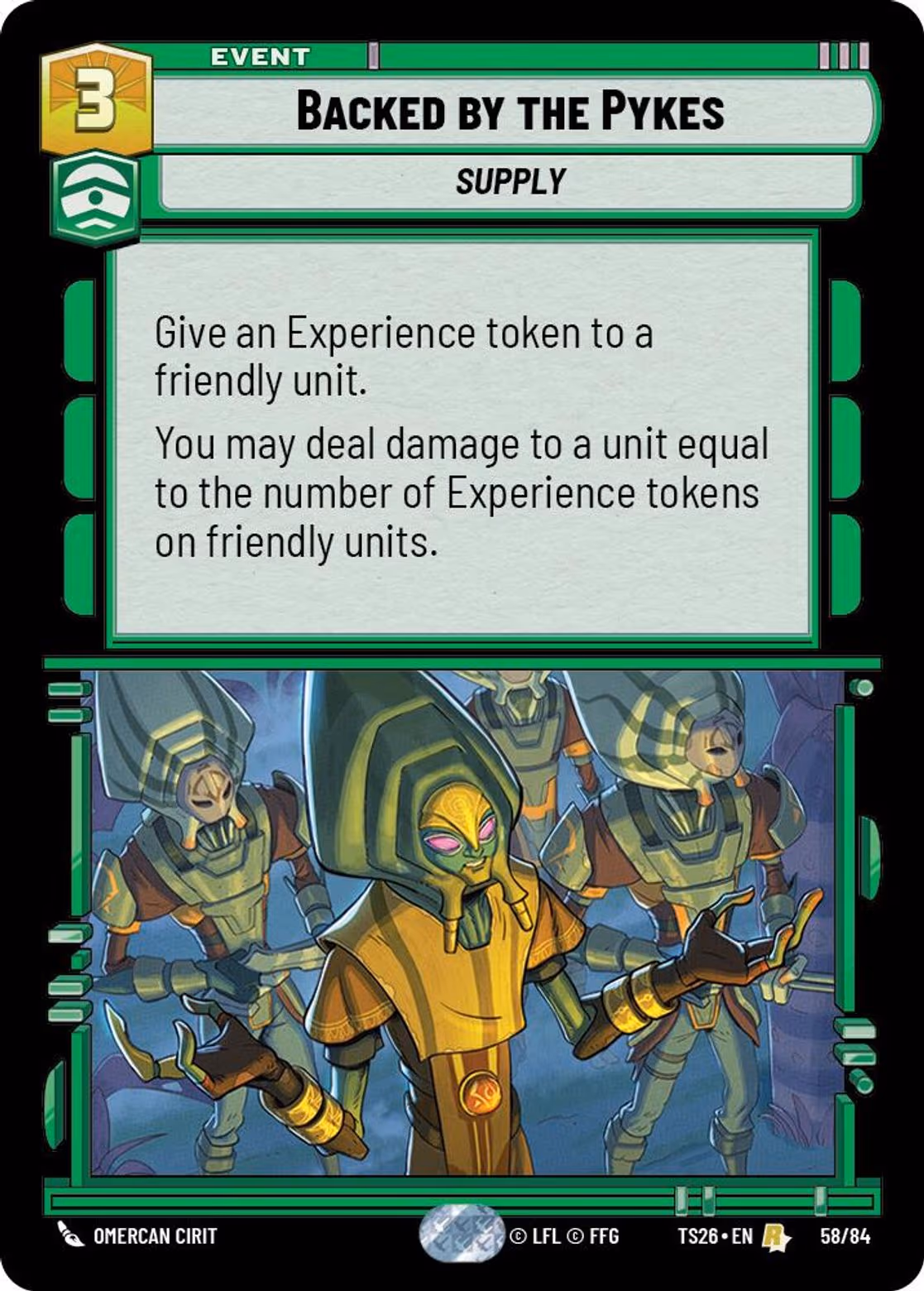 Backed by the Pykes TS26-58 Star Wars Unlimited card