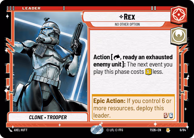 Rex - No Other Option TS26-6 Star Wars Unlimited card