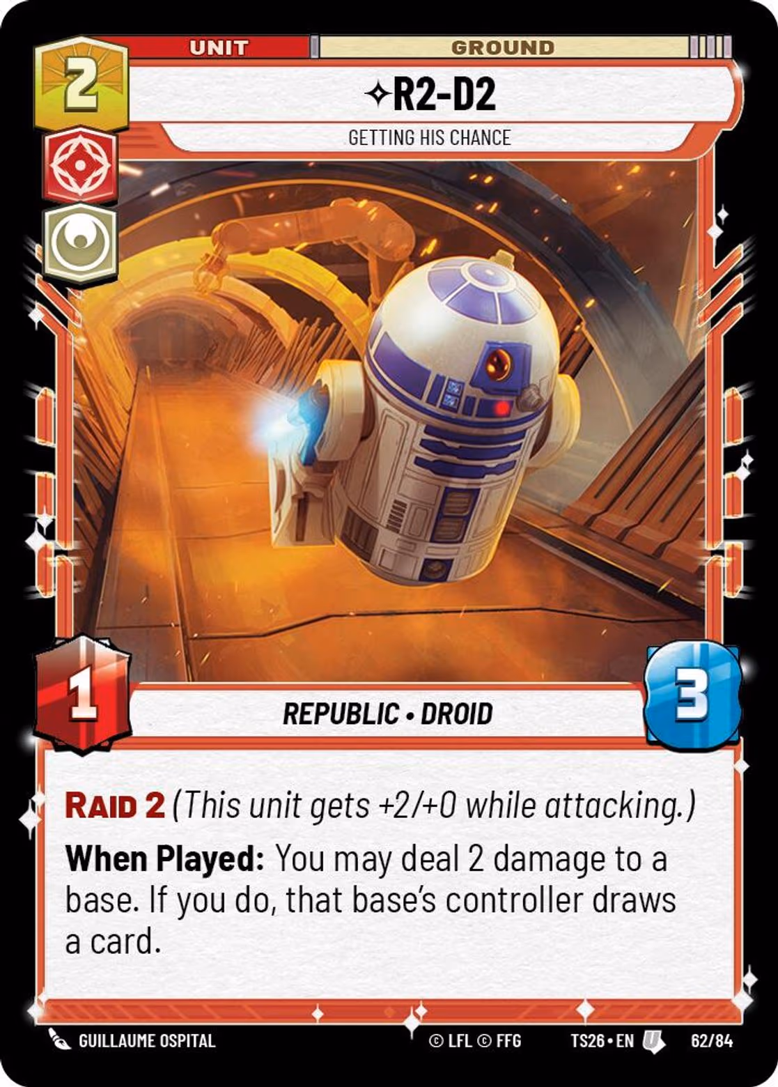 R2-D2 - Getting His Chance TS26-62 Star Wars Unlimited card