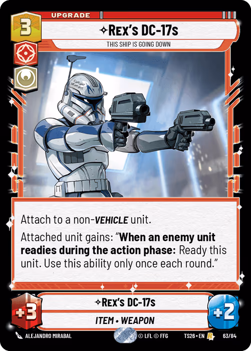 Rex's DC-17s TS26-63 Star Wars Unlimited card