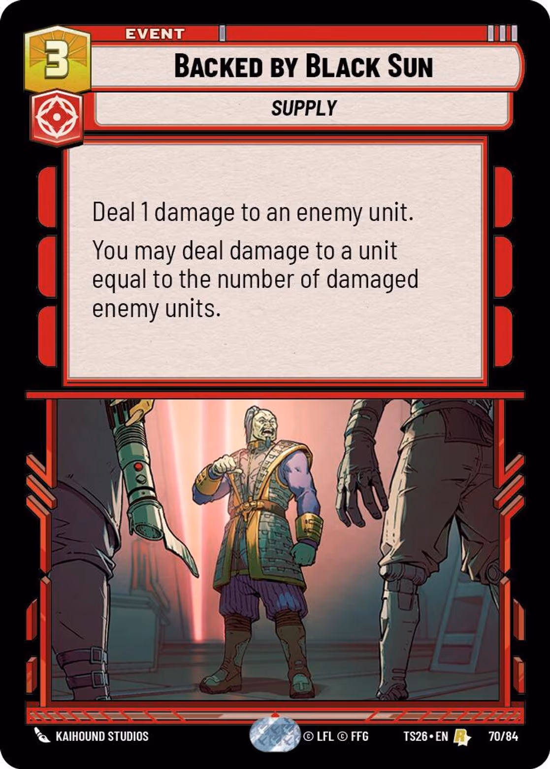 Backed by Black Sun TS26-70 Star Wars Unlimited card