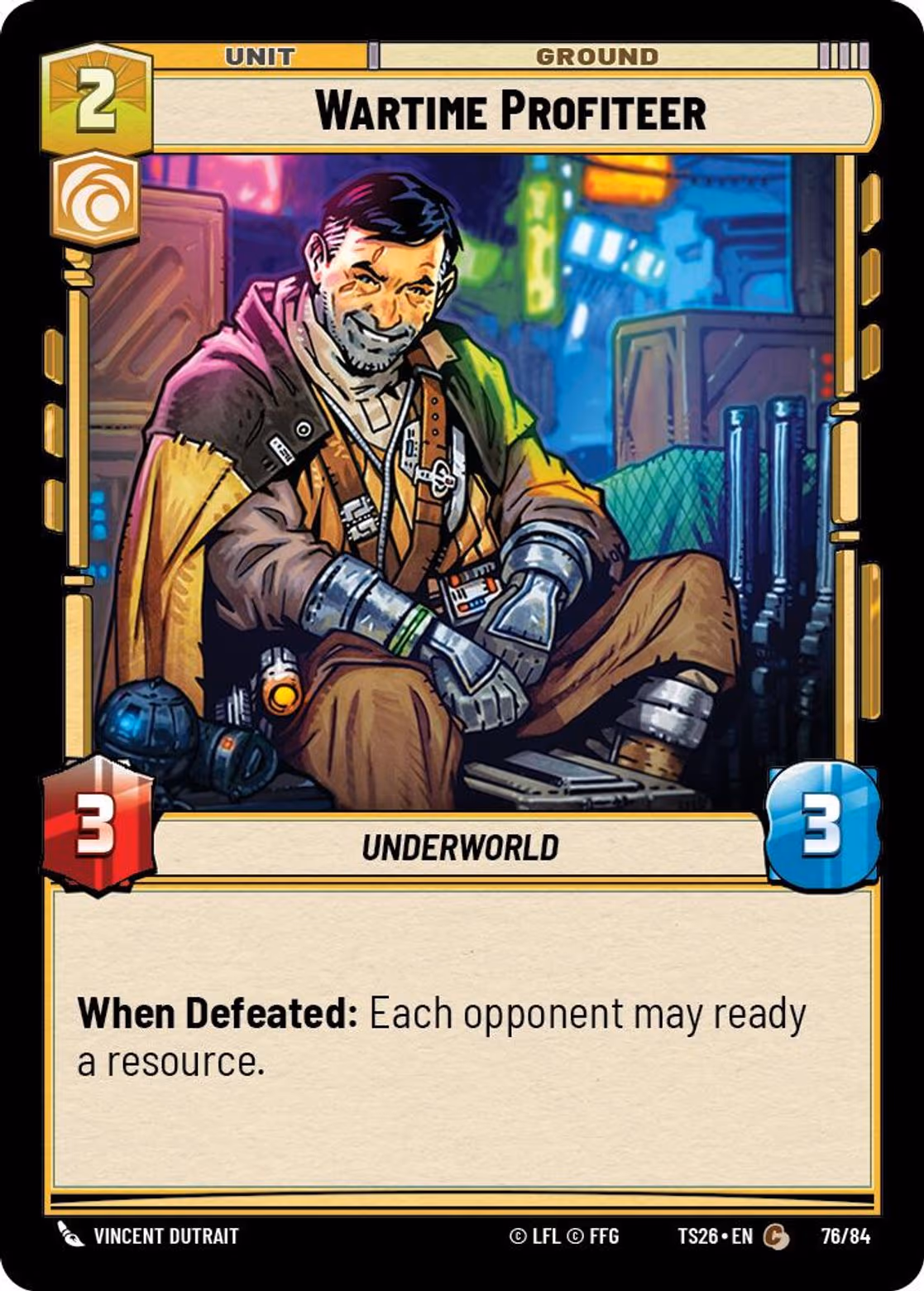 Wartime Profiteer TS26-76 Star Wars Unlimited card