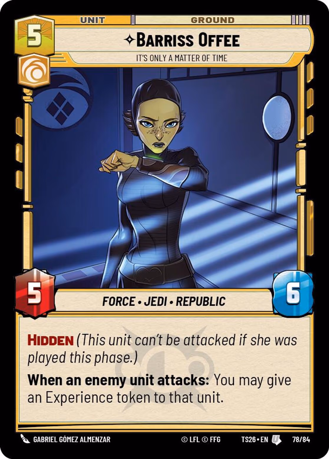 Barriss Offee - It's Only a Matter of Time TS26-78 Star Wars Unlimited card
