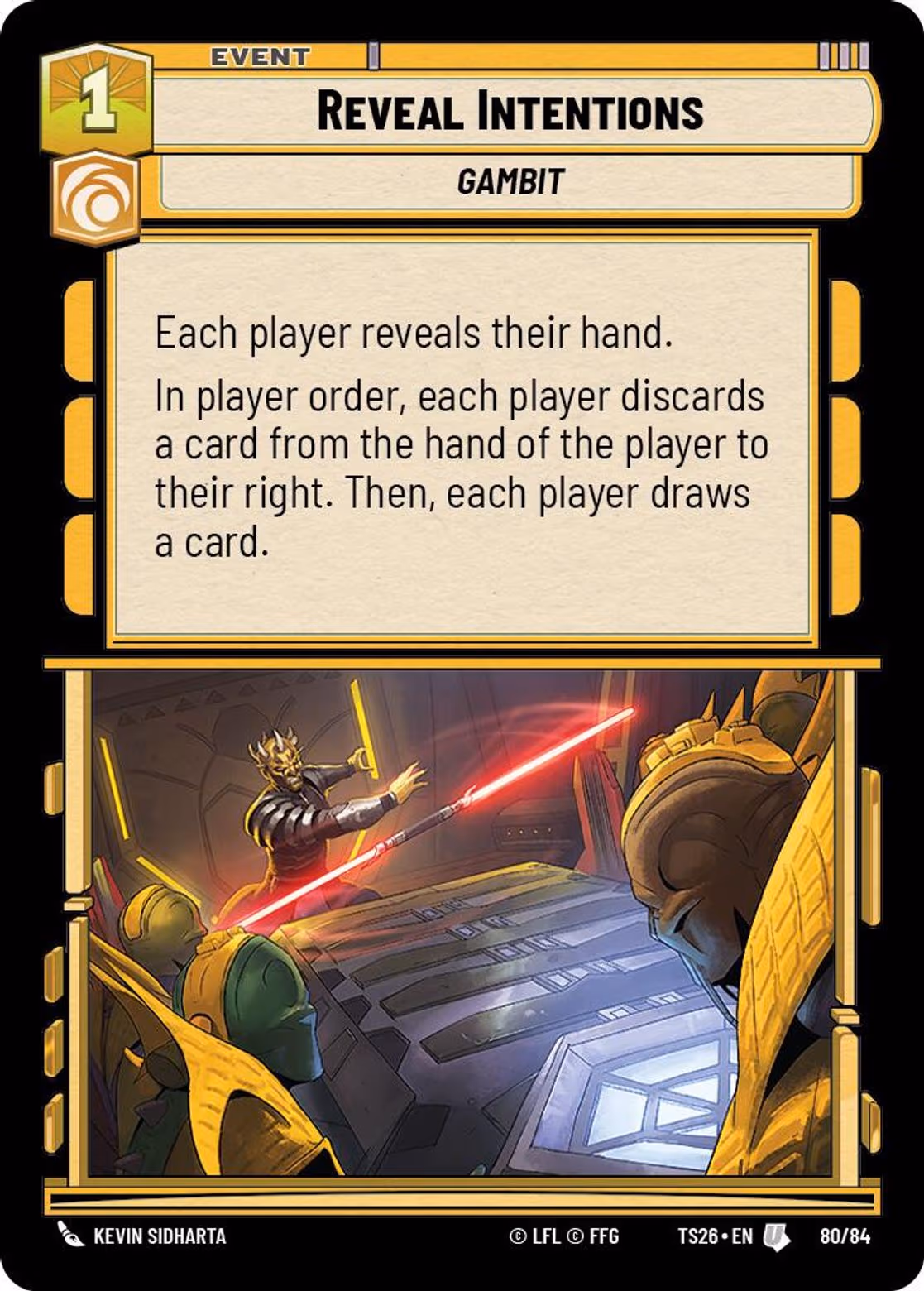 Reveal Intentions TS26-80 Star Wars Unlimited card