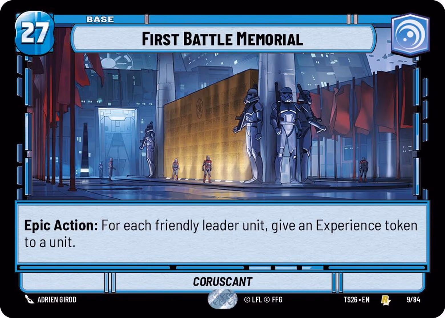 First Battle Memorial - Coruscant TS26-9 Star Wars Unlimited card