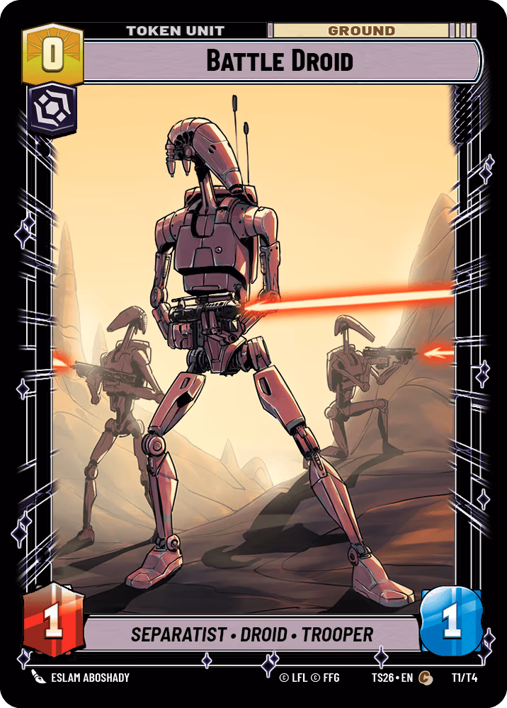 Battle Droid TS26-T01 Star Wars Unlimited card