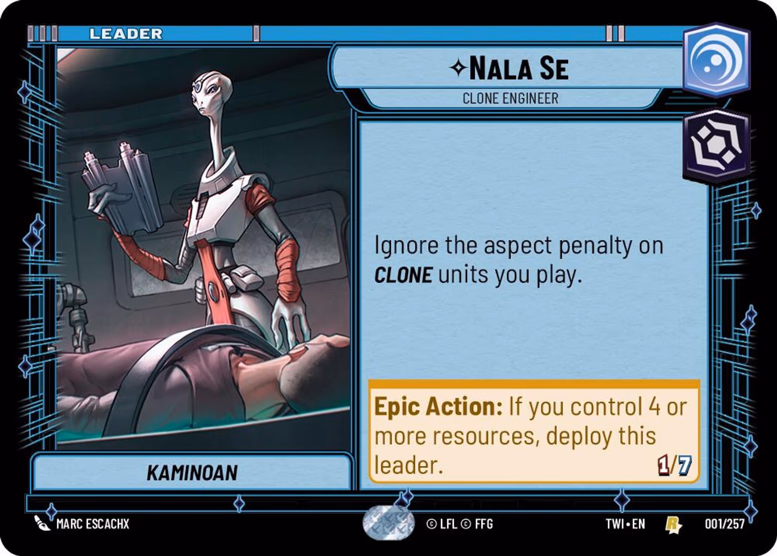 Nala Se - Clone Engineer TWI-001 Star Wars Unlimited card