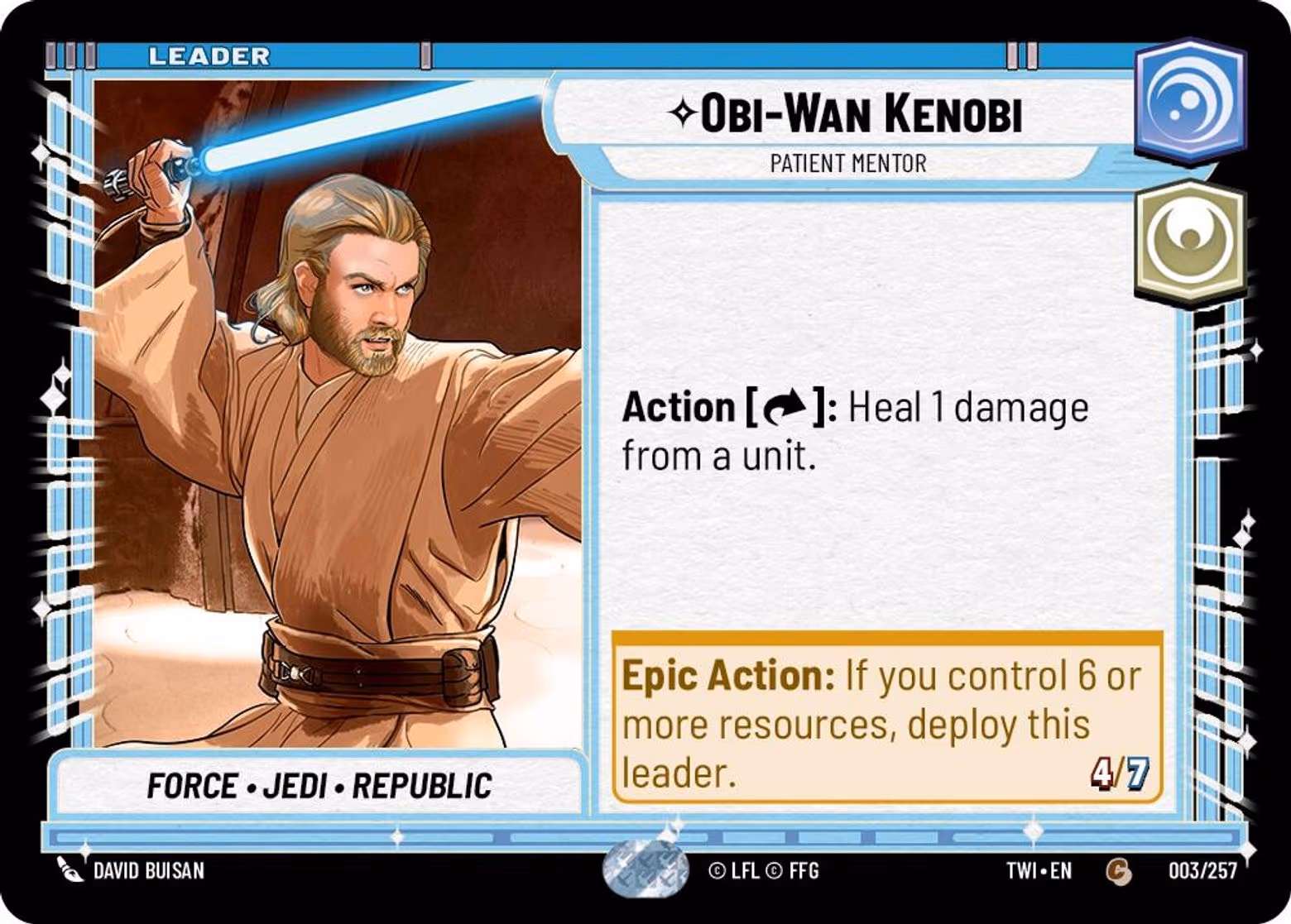 Obi-Wan Kenobi - Patient Mentor TWI-003 Star Wars Unlimited card