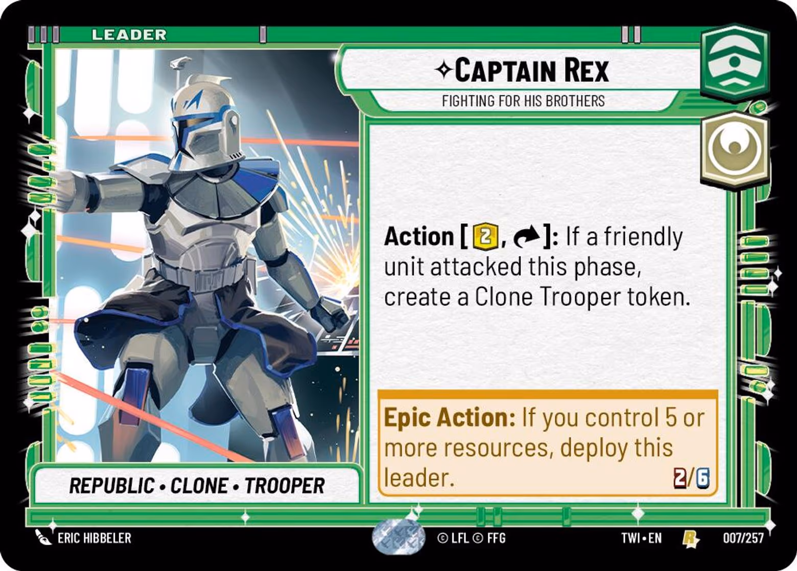 Captain Rex - Fighting For His Brothers TWI-007 Star Wars Unlimited card