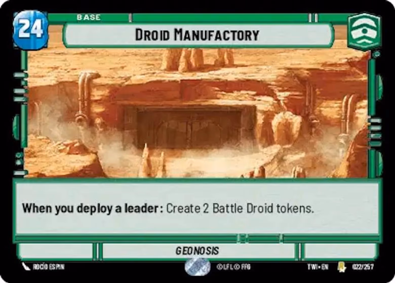 Droid Manufactory - Geonosis TWI-022 Star Wars Unlimited card
