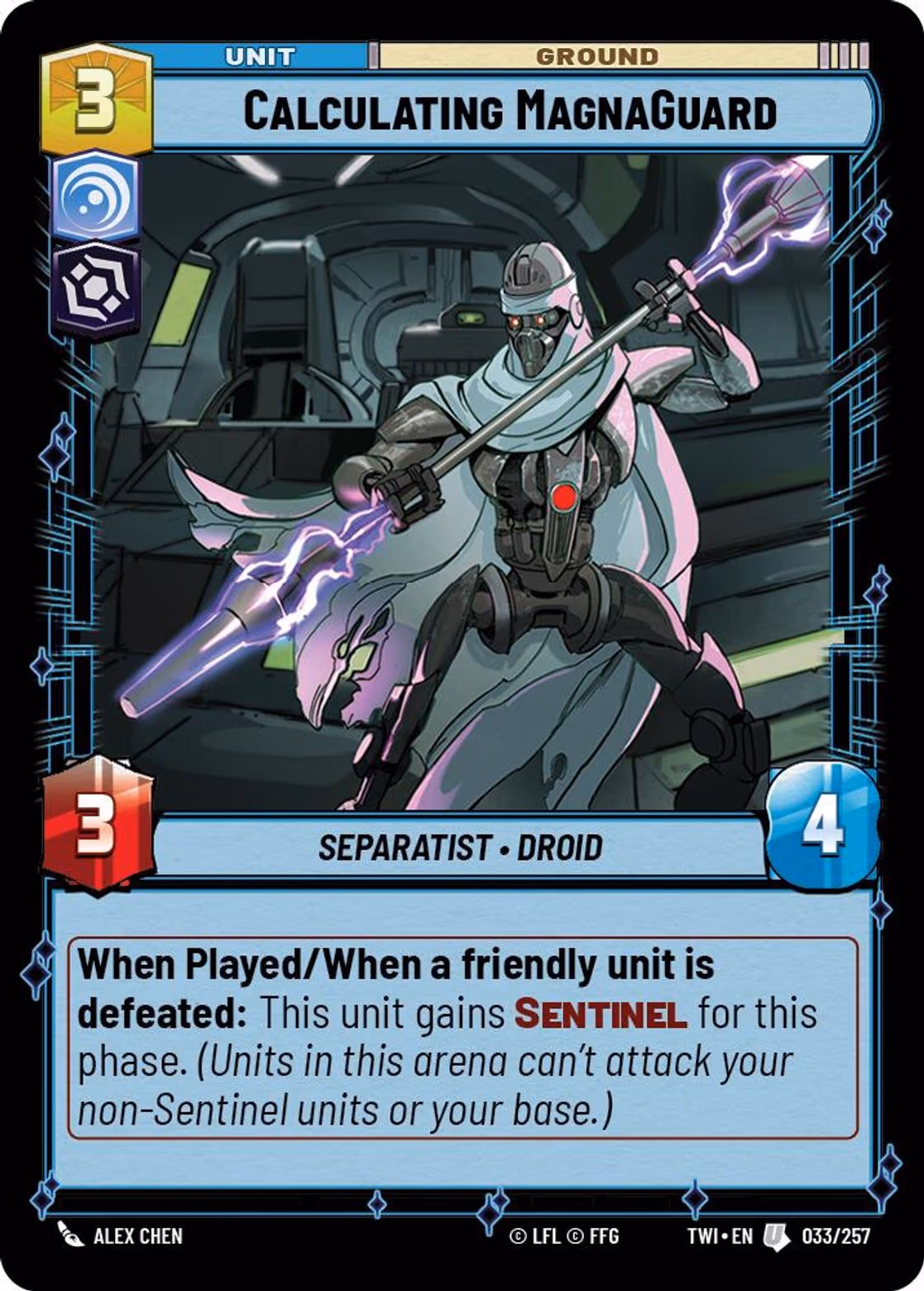 Calculating MagnaGuard TWI-033 Star Wars Unlimited card