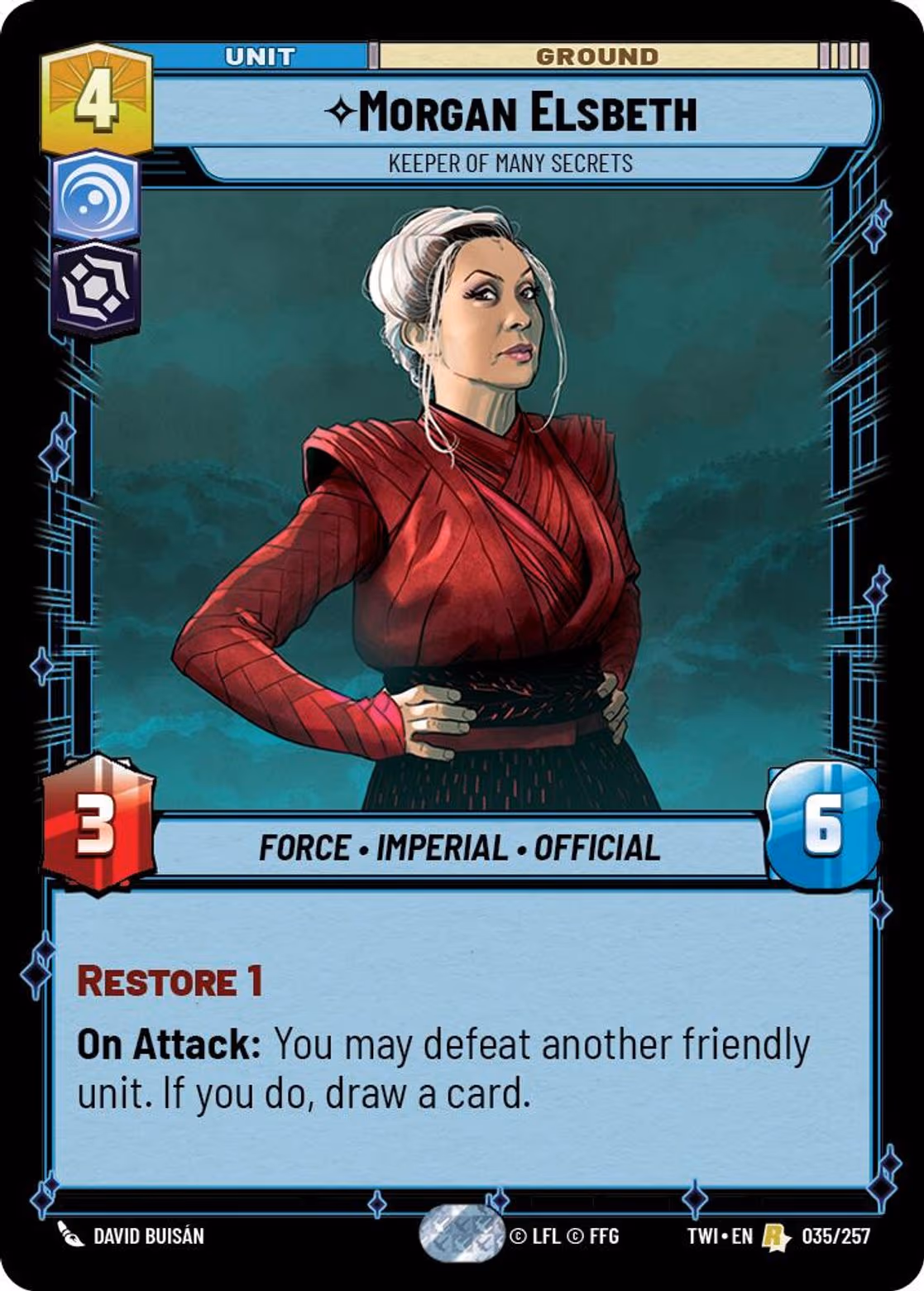 Morgan Elsbeth - Keeper of Many Secrets TWI-035 Star Wars Unlimited card