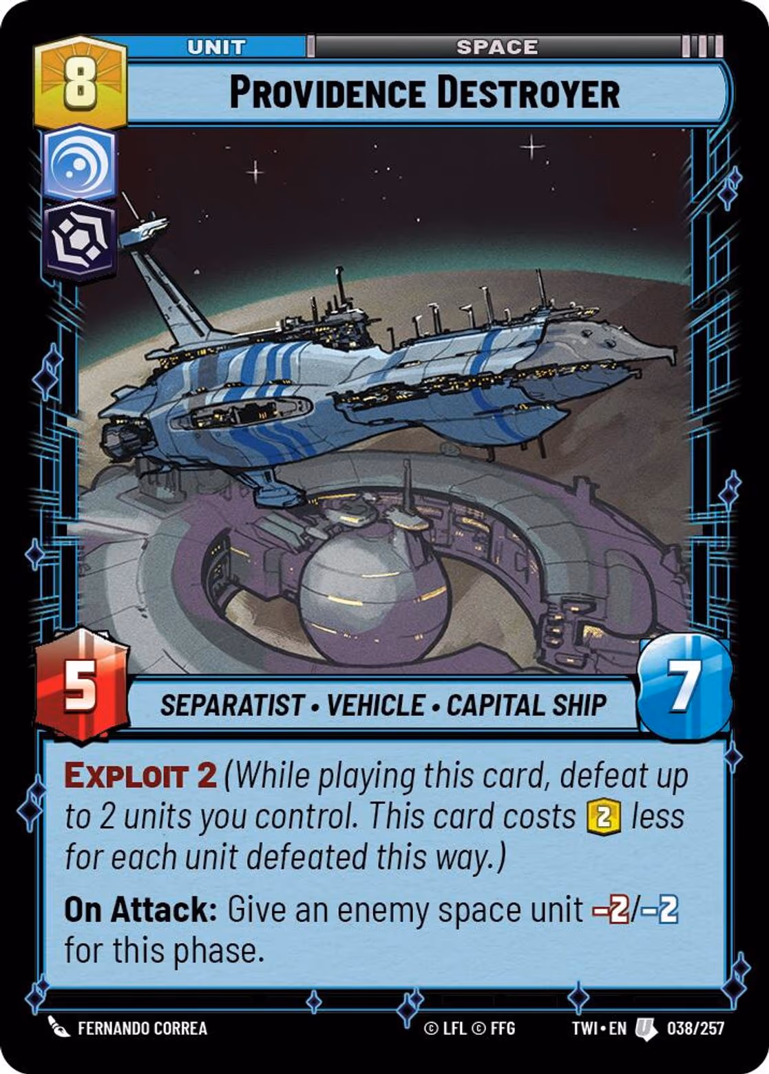 Providence Destroyer TWI-038 Star Wars Unlimited card