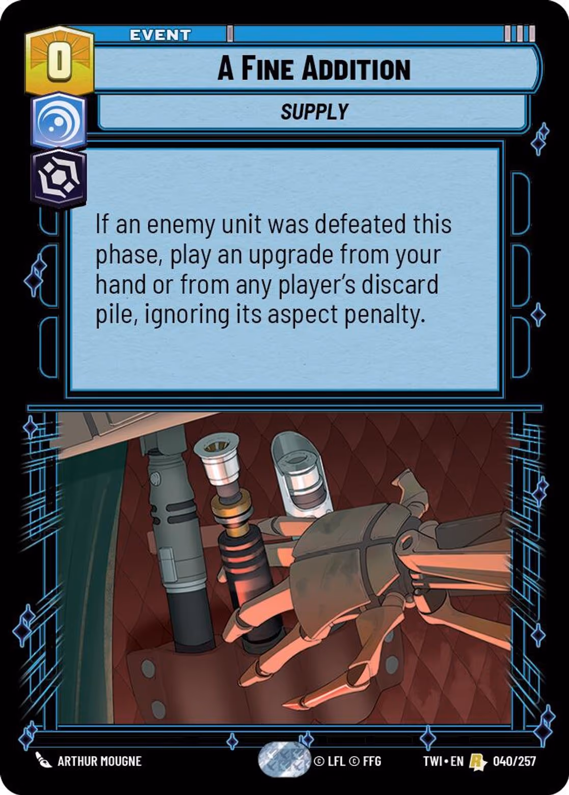 A Fine Addition TWI-040 Star Wars Unlimited card