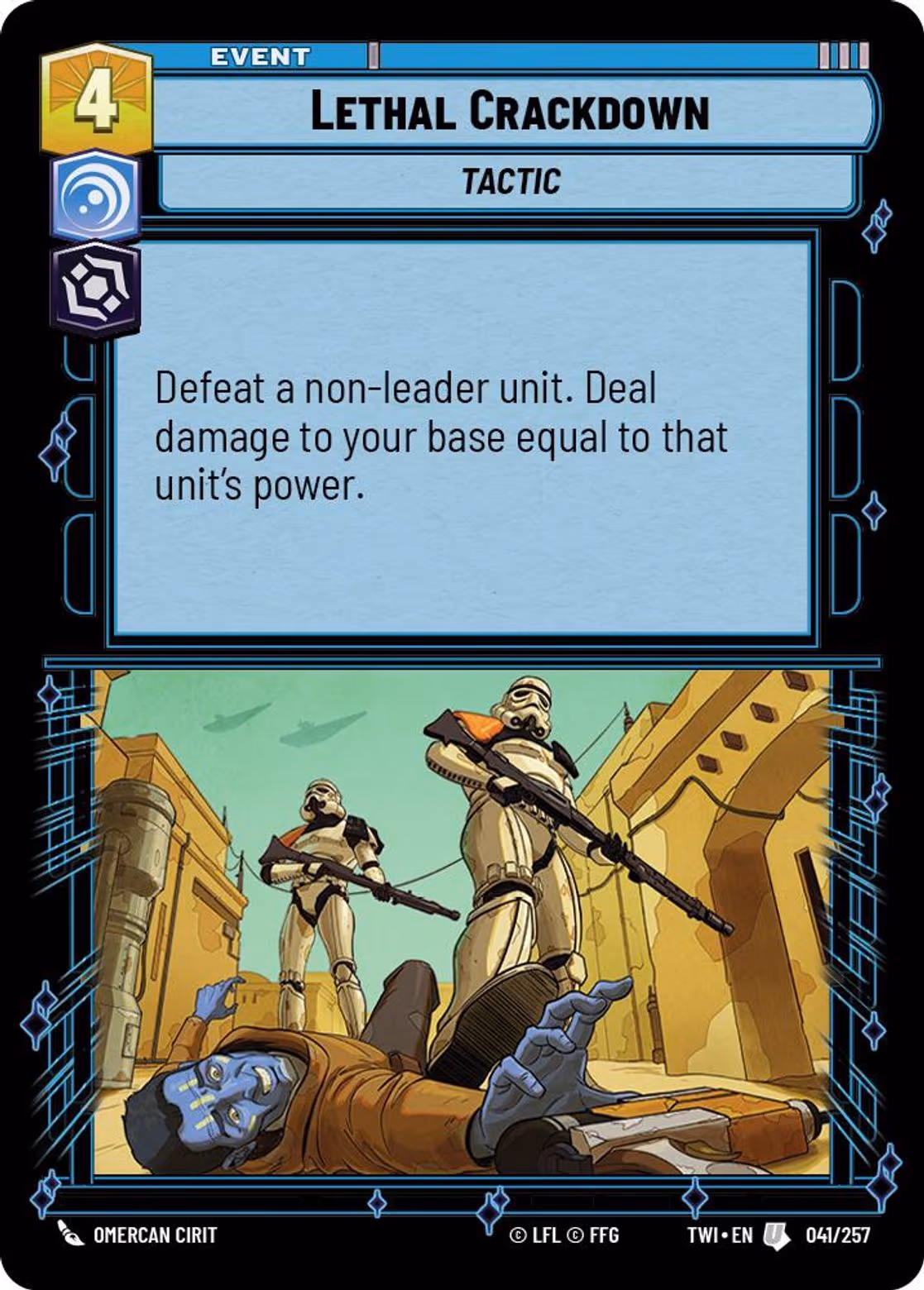Lethal Crackdown TWI-041 Star Wars Unlimited card