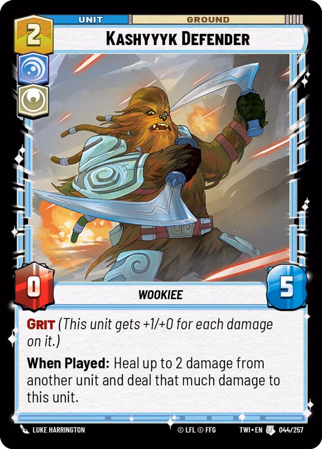 Kashyyyk Defender TWI-044 Star Wars Unlimited card