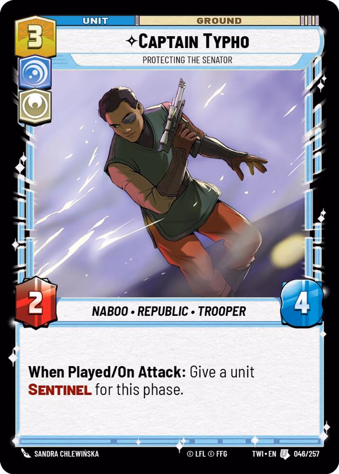 Captain Typho - Protecting the Senator TWI-046 Star Wars Unlimited card