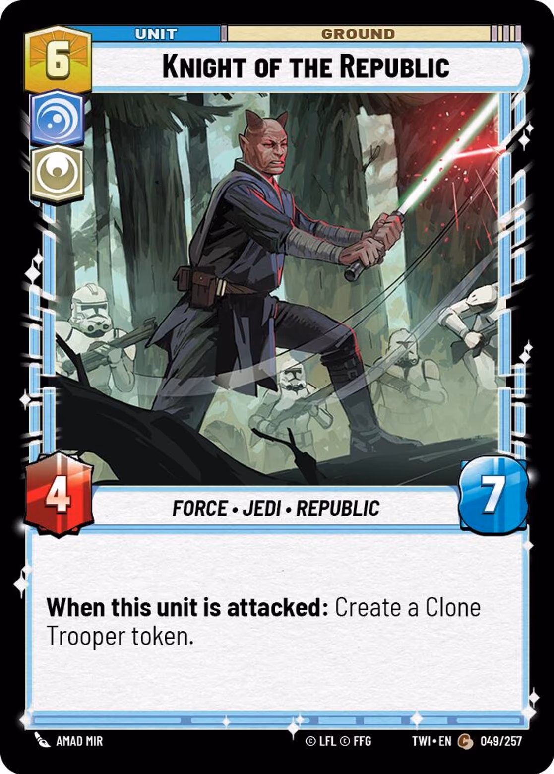 Knight of the Republic TWI-049 Star Wars Unlimited card