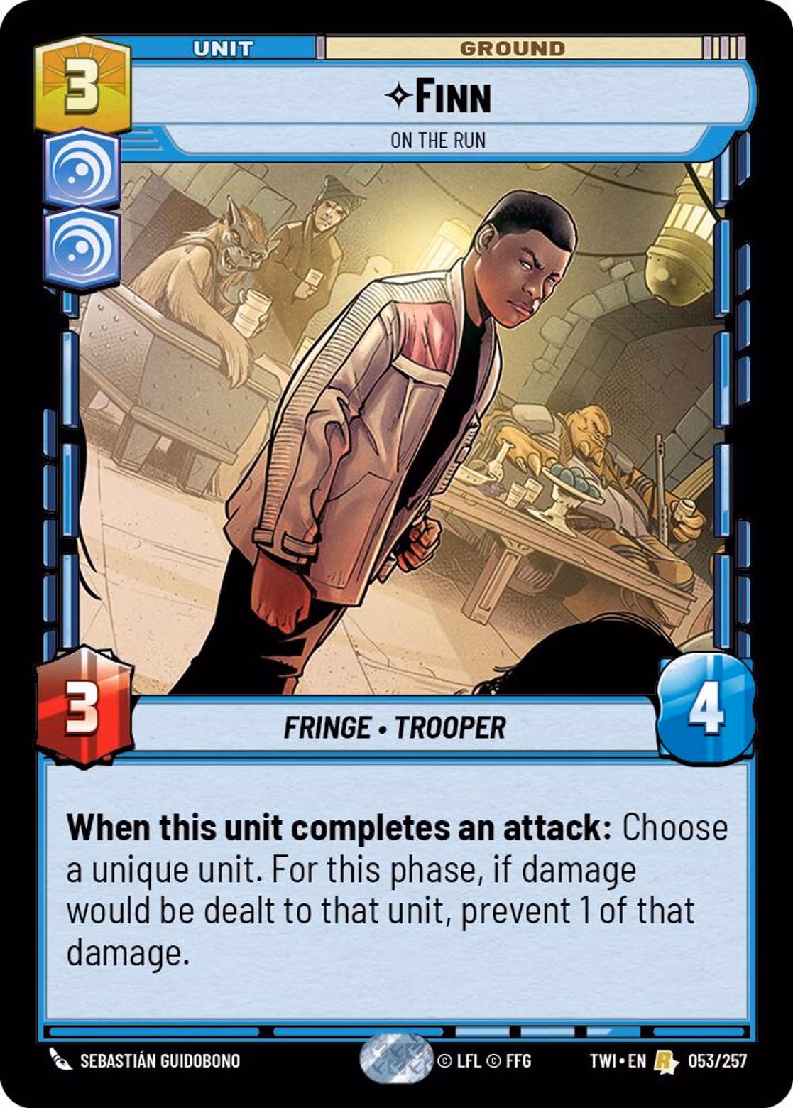 Finn - On the Run TWI-053 Star Wars Unlimited card