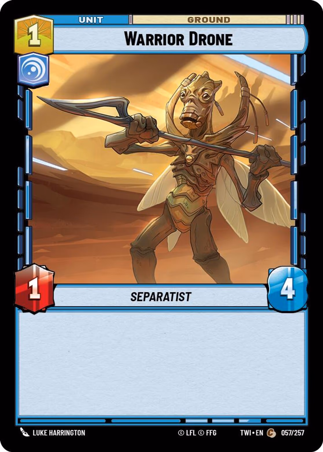 Warrior Drone TWI-057 Star Wars Unlimited card