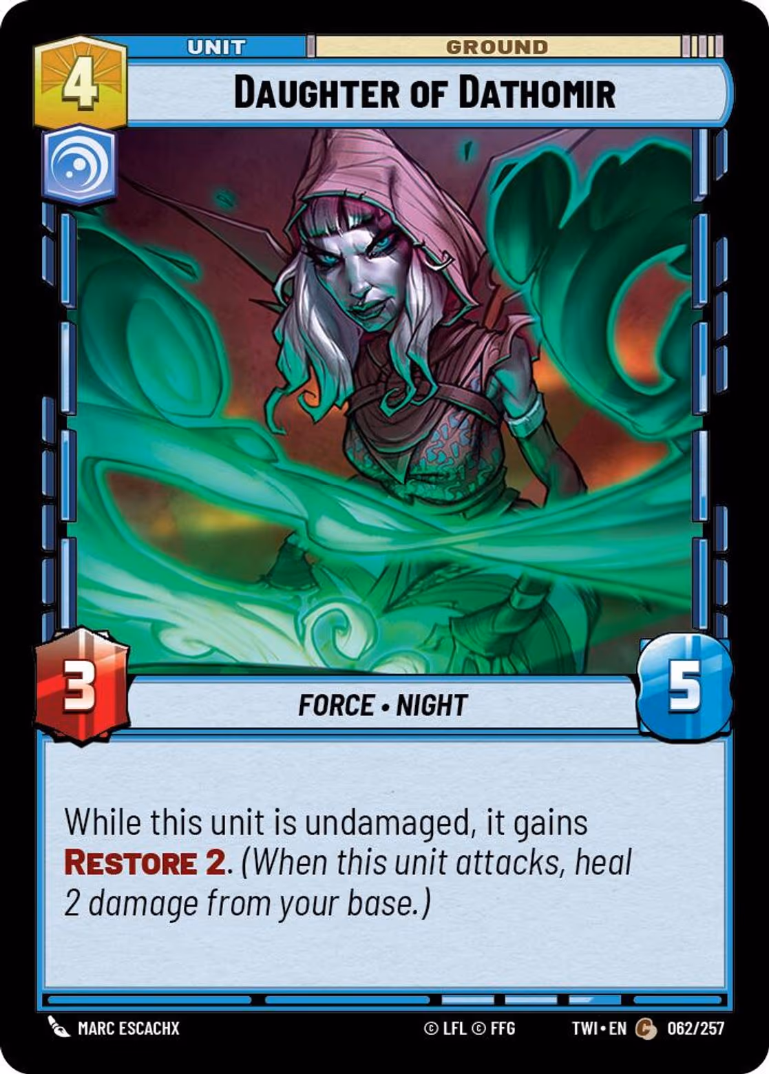 Daughter of Dathomir TWI-062 Star Wars Unlimited card