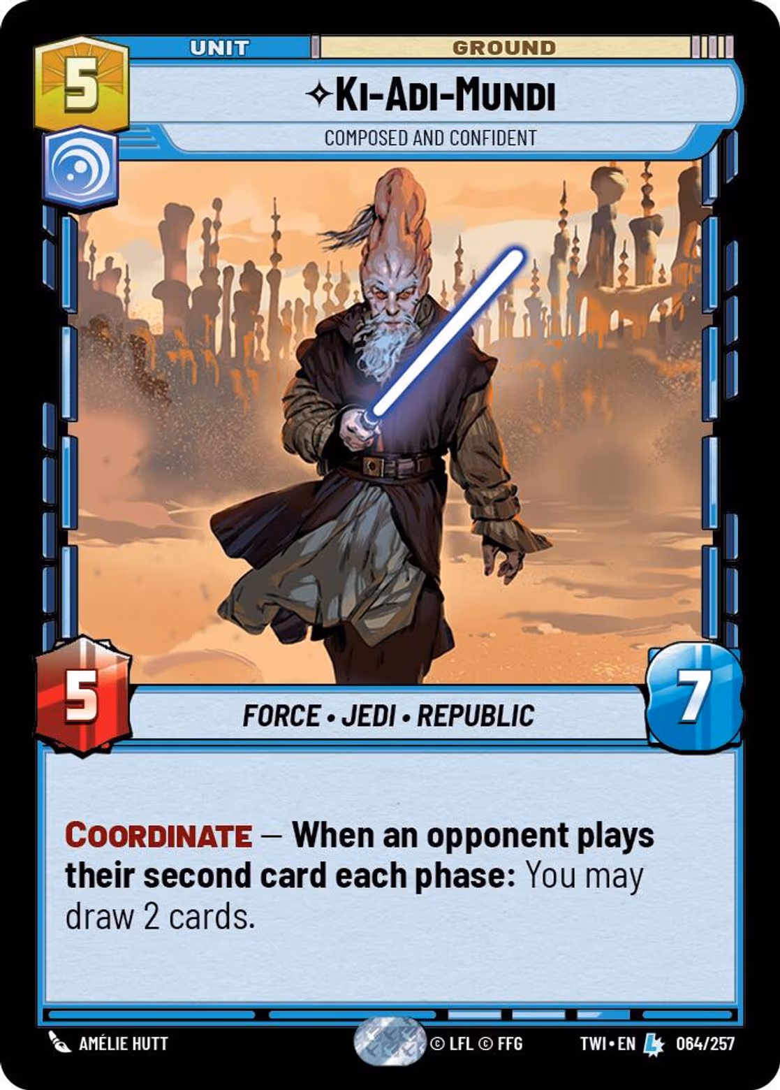 Ki-Adi-Mundi - Composed and Confident TWI-064 Star Wars Unlimited card