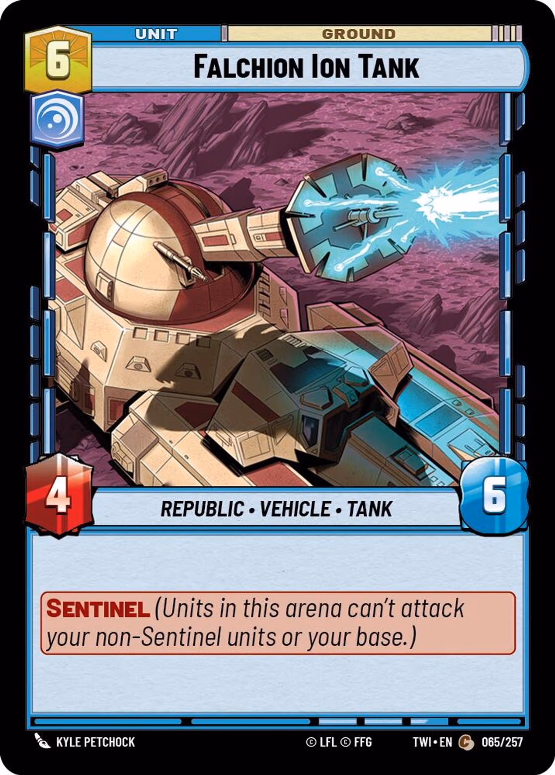 Falchion Ion Tank TWI-065 Star Wars Unlimited card