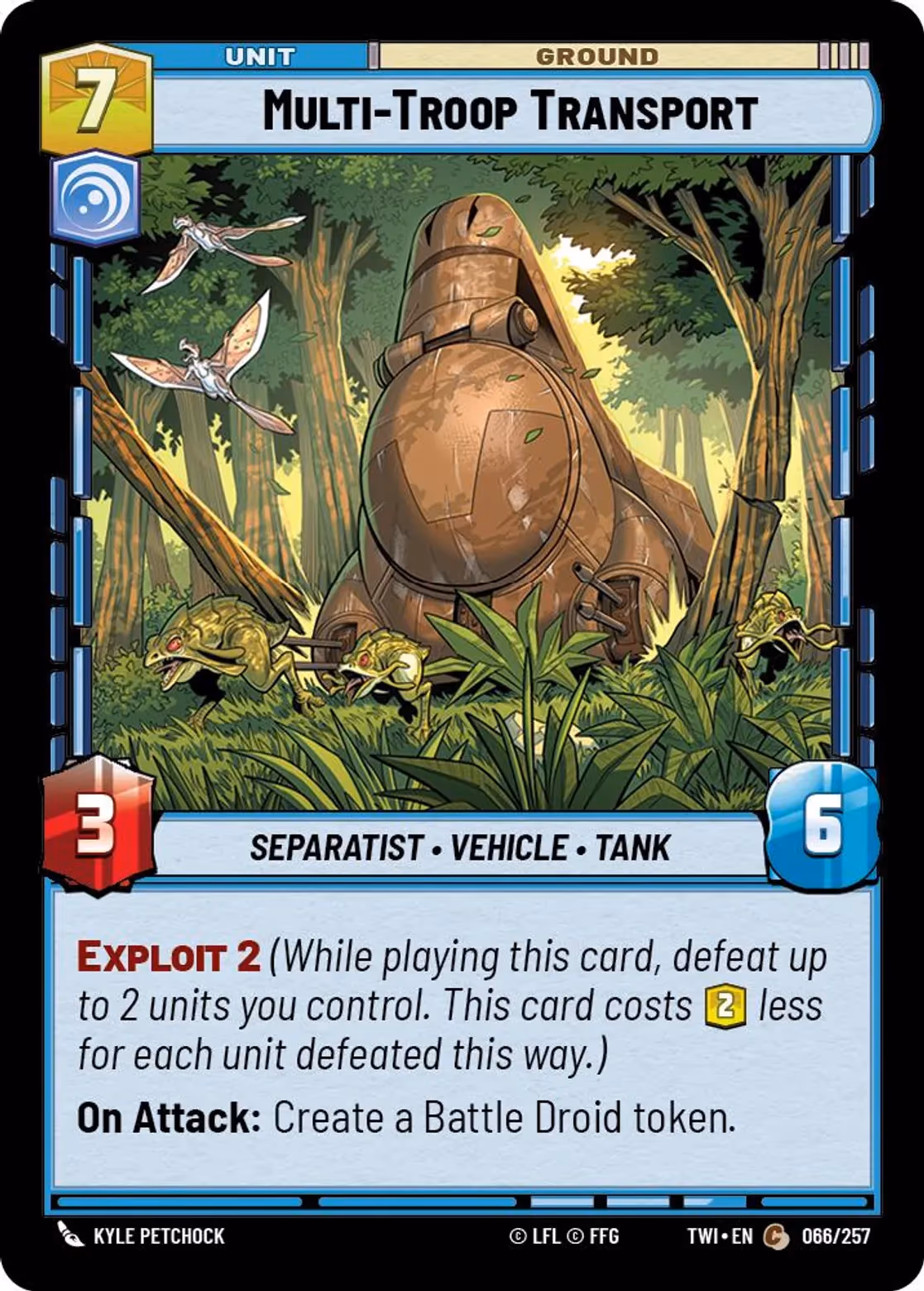 Multi-Troop Transport TWI-066 Star Wars Unlimited card