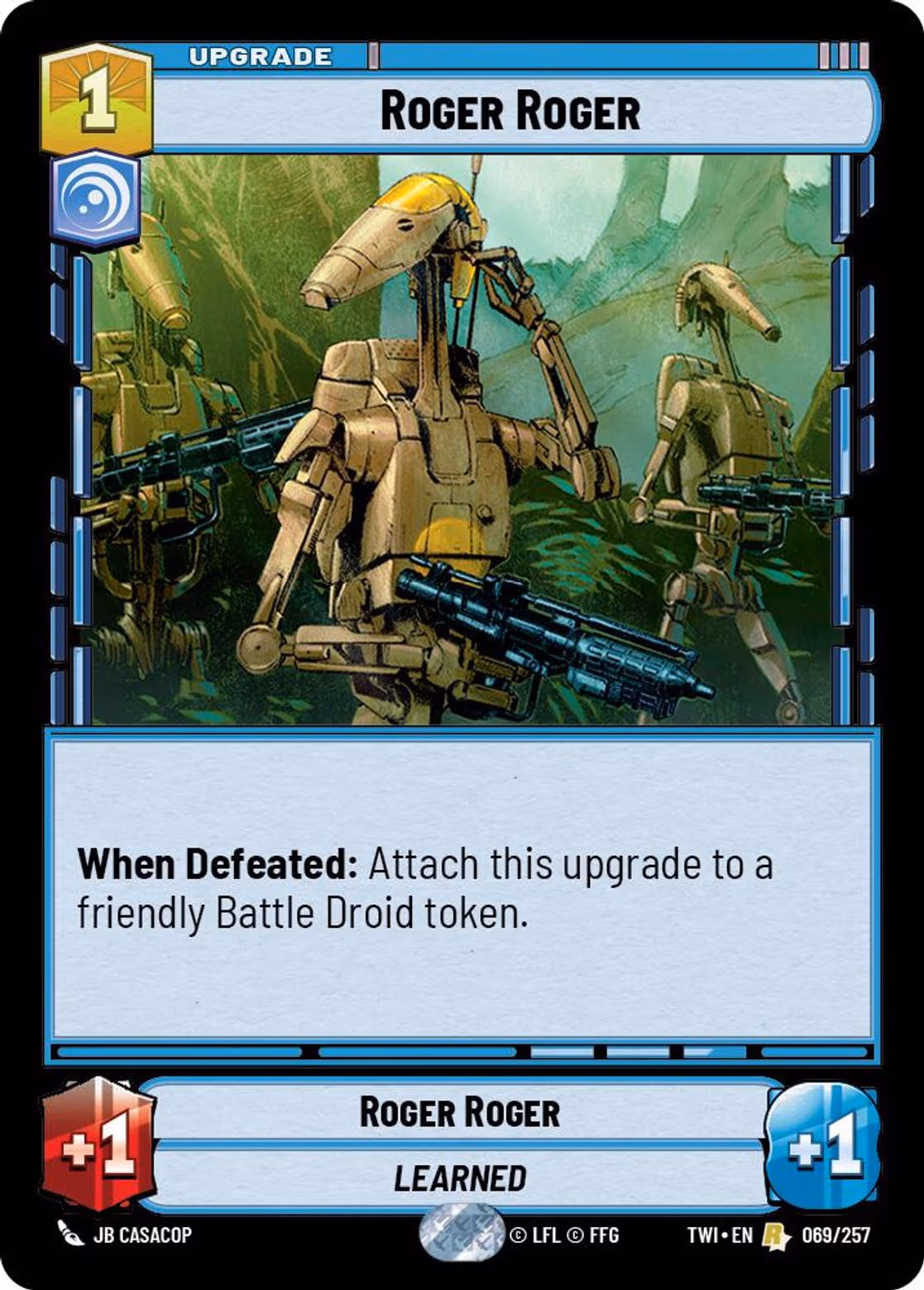 Roger Roger TWI-069 Star Wars Unlimited card