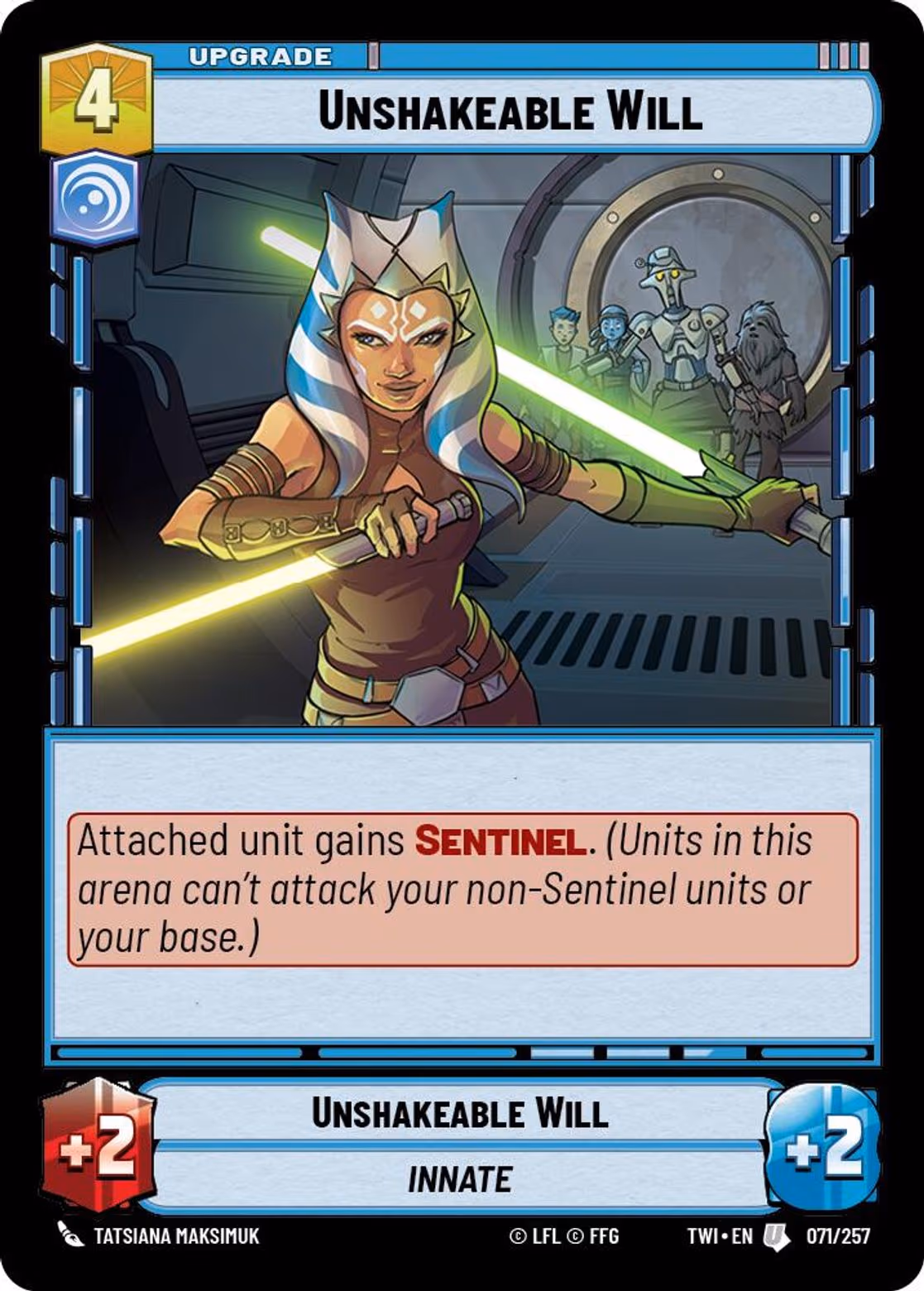 Unshakeable Will TWI-071 Star Wars Unlimited card