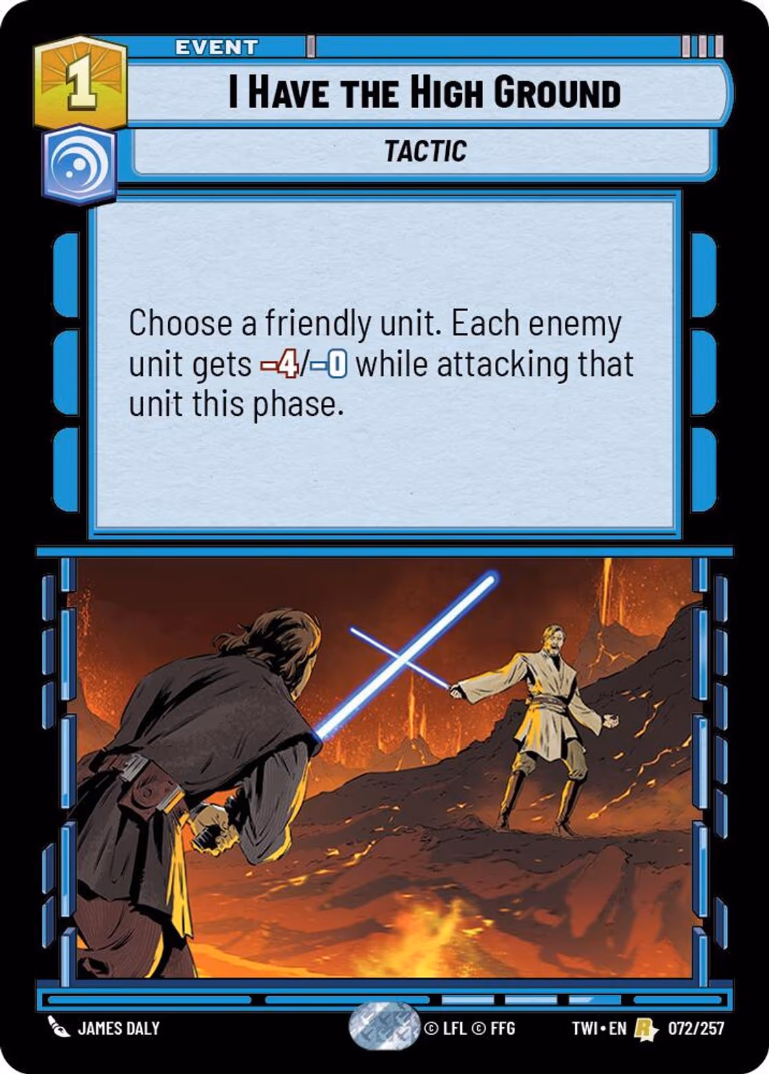I Have the High Ground TWI-072 Star Wars Unlimited card