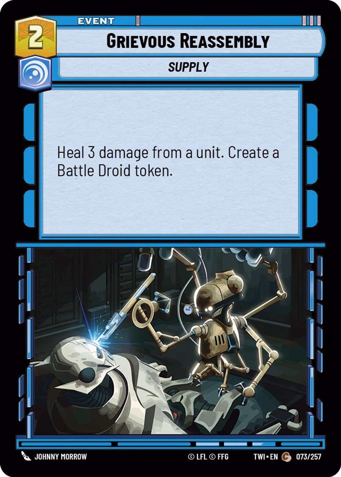 Grievous Reassembly TWI-073 Star Wars Unlimited card